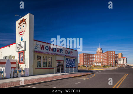 USA, New Jersey, Asbury Park, am Strand Gebäude Stockfoto