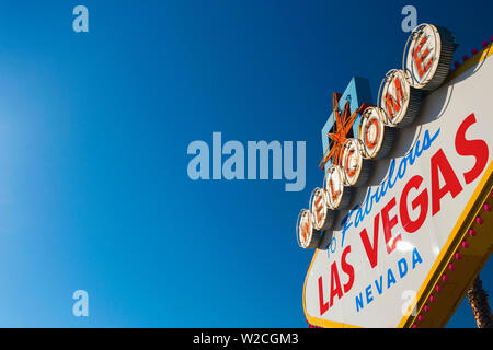 USA, Nevada, Las Vegas, Willkommen im fabelhaften Las Vegas Sign Stockfoto