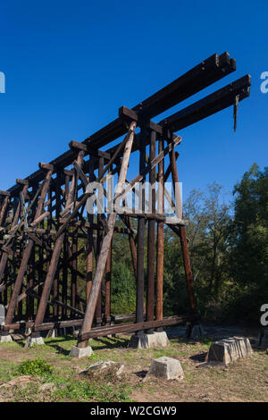 USA, Georgia, Athen, das Murmeln Trestle, 1880 railraod Bock auf Rock der Gruppe REM Debütalbum Rauschen empfohlene Stockfoto