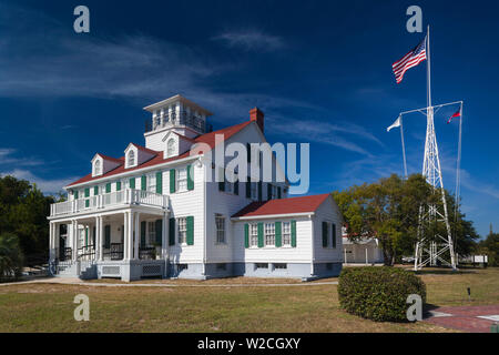 Maritime Museum an der historischen Coast Guard Station, St. Simons Island, Georgia, USA Stockfoto