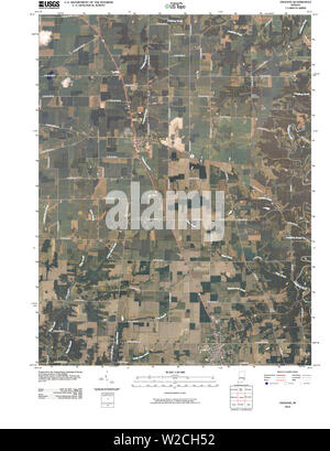 USGS TOPO Karte Indiana in Osgood 20100513 TM Wiederherstellung Stockfoto