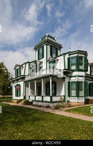 Scout Rest Ranch, ehemalige Heimat von Western-Legende Buffalo Bill Cody, Haupthaus, North Platte, Nebraska, USA Stockfoto