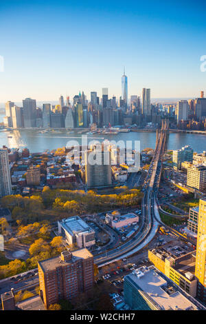 Lower Manhattan von Brroklyn, New York City, New York, USA Stockfoto