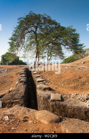 Vietnam, Dien Bien Phu, A1 Hill, Eliane, Schlachtfeld der endgültige vietnamesischen militärischen Sieg über die Franzosen im Jahre 1954, Französisch unterirdische bunker Stockfoto