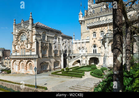 Santa Cruz do Buçaco Palace Hotel, ehemaliges Kloster der Karmeliterinnen, Bussaco National Forest, Padova, Beira Litoral, Portugal Stockfoto