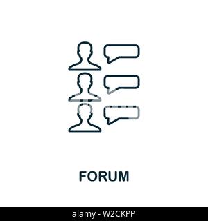 Symbol für die Forumstruktur. Thin Line Concept Element aus der Sammlung von Content Icons. Creative Forum-Symbol für mobile Apps und die Nutzung im Internet Stock Vektor