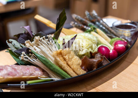 Japanischen hot pot Gerichte Nabe Zutaten Stockfoto