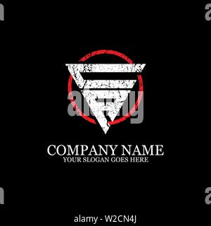 CR erste Logo Design Inspiration Stock Vektor