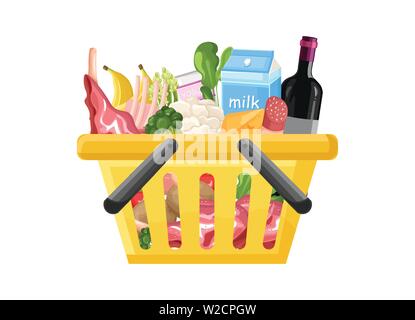 Warenkorb Vorlage vector Flat Style. Produkt Symbol verkauf Konzept Stock Vektor