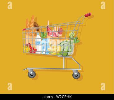 Warenkorb Vorlage vector Flat Style. Produkt Symbol verkauf Konzept Stock Vektor