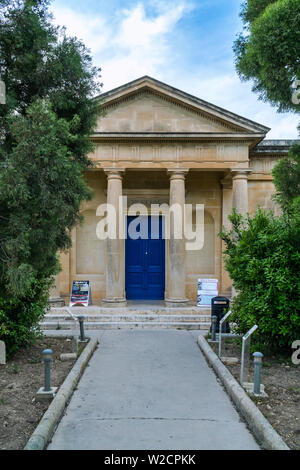 Vorderansicht des Domus Romana oder der römischen Villa in Rabat, Malta. Stockfoto