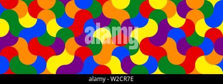 Breitbild-geometrischen Hintergrund. Ein Spritzen der angesagten Farbe Form Elemente. Nahtlose option. Stock Vektor
