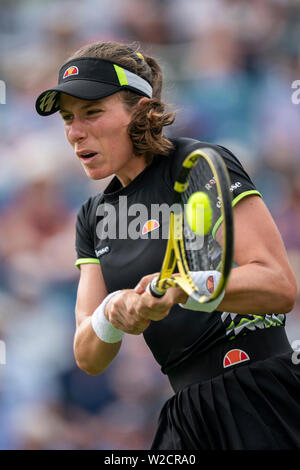 Johanna Konta der GBR in Aktion gegen Maria Sakkari von Griechenland. Johanna Konta Natur Tal Internationale 2019, Devonshire Park, Eastbourne - Engla Stockfoto