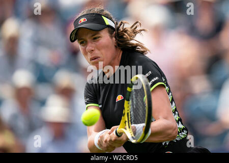 Johanna Konta der GBR in Aktion gegen Maria Sakkari von Griechenland. Johanna Konta Natur Tal Internationale 2019, Devonshire Park, Eastbourne - Engla Stockfoto