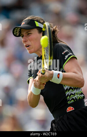 Johanna Konta der GBR in Aktion gegen Maria Sakkari von Griechenland. Johanna Konta Natur Tal Internationale 2019, Devonshire Park, Eastbourne - Engla Stockfoto