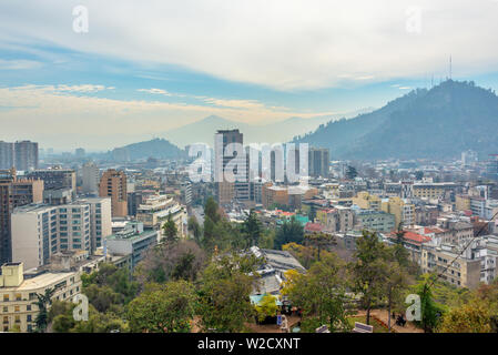 Luftaufnahme der Stadt Santiago, Chile Stockfoto