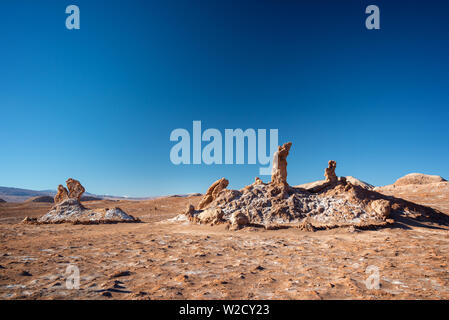 Las Tres Marias, berühmten Felsen im Tal des Mondes, Atacama-wüste, Chile Stockfoto