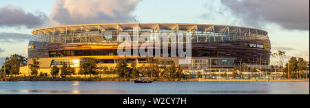 Optus Stadion am Ufer des Swan River Perth Western Australia. Stockfoto