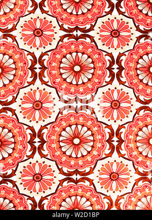 Die "Azulejos" sind die typischen Verzierungen der Portugiesische und Spanische Architektur und bestehen aus einem reich verzierten Keramik Stockfoto