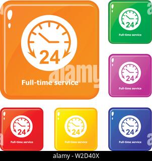 Full Service Icons Set Vector Farbe Stock Vektor