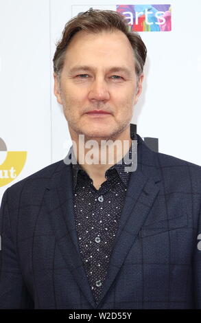 David Morrissey besucht eine South Bank Sky Arts Awards im Savoy, Strang in London. Stockfoto