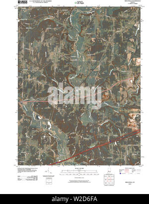 USGS TOPO Karte Indiana in Reelsville 20100513 TM Wiederherstellung Stockfoto