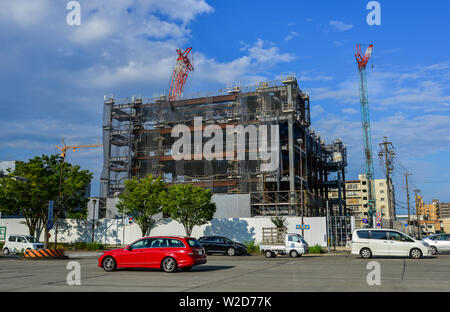 Nagoya, Japan - 29.Juni 2019. Stadtbild von Nagoya, Japan. Nagoya ist die Hauptstadt der Präfektur Aichi, ist eine Herstellung und Versand Nabe in zentralen Honshu. Stockfoto