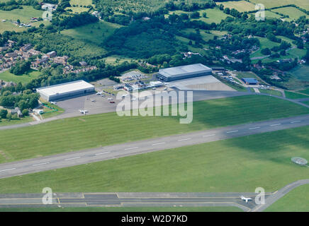 Eine Ansicht der Biggin Hill Airfield, South East England, Großbritannien Stockfoto