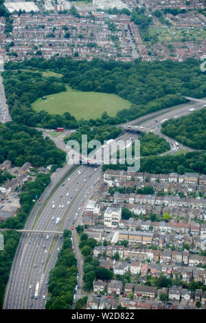 Eine Ansicht des North Circular, nördlich von London, Großbritannien Stockfoto