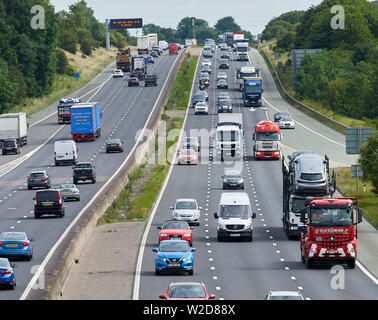 M18 Autobahn zwischen Rotherham & Sheffield, South Yorkshire, Nordengland, Großbritannien Stockfoto