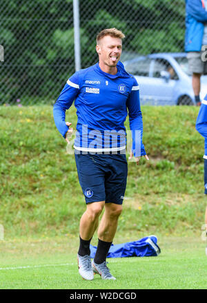 Marvin Pourie (KSC). GES/fussball/2. Bundesliga: Trainingslager des Karlsruher Sport Club in Waidring, 08.07.2019 Fußball: 2. Liga: Trainingslager Karlsruher SC, Waidring, Österreich, Juli 8, 2019 | Verwendung weltweit Stockfoto