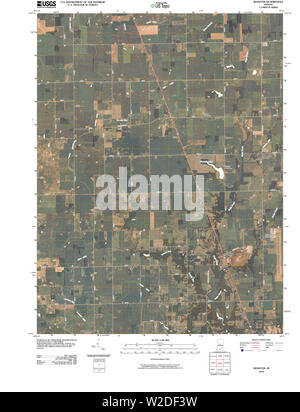 USGS TOPO Karte Indiana im Rosston 20100526 TM Wiederherstellung Stockfoto