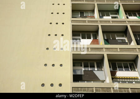 Der Le Corbusier Unite d'Habitation Gebäude (1958), Berlin, Deutschland. Stockfoto