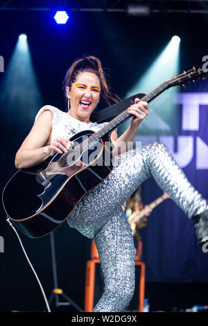 KT Tunstall perfoms live im 2019 Cornbury Festival, tolle Tew, Oxfordshire Stockfoto