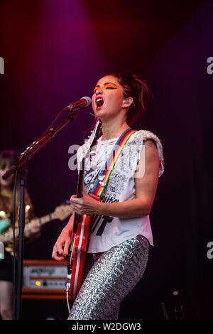 KT Tunstall perfoms live im 2019 Cornbury Festival, tolle Tew, Oxfordshire Stockfoto