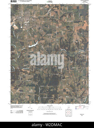 USGS TOPO Karte Indiana in Salem 20100512 TM Wiederherstellung Stockfoto