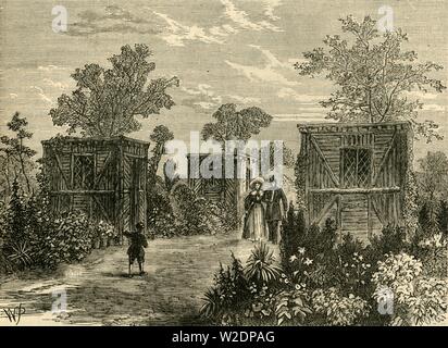 Der Eingang zu den Zoologischen Gärten in 1840', (c 1876). Schöpfer: Unbekannt. Stockfoto