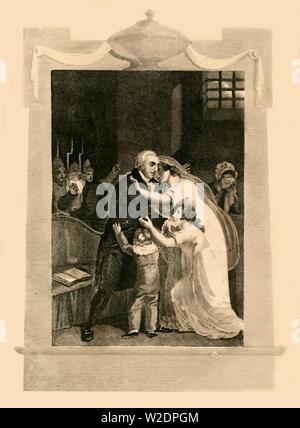 "Louis XVI Abschied von seiner Familie vor seiner Hinrichtung", (1782), 1816. Schöpfer: Unbekannt. Stockfoto