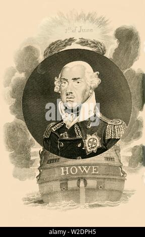 "Lord Howe', (1726-1799), 1816. Schöpfer: Unbekannt. Stockfoto