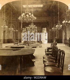"Die berühmten Roulette Salon, Casino, Monte Carlo, Monaco", 1897. Schöpfer: Underwood & Underwood. Stockfoto