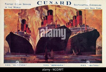 Der cunard Ocean Liner, 1920er Jahre. Schöpfer: Unbekannt. Stockfoto