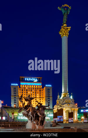 Maidan Nezalezhnosti (Unabhängigkeitsplatz), Kiew, Ukraine Stockfoto