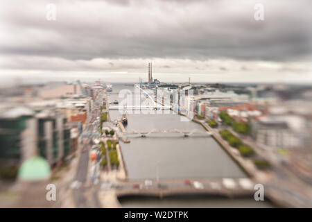 Dublin Skyline aus der Vogelperspektive Stockfoto