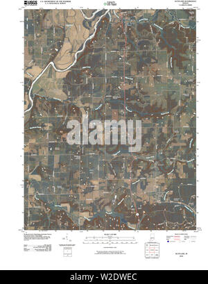 USGS TOPO Karte Indiana in Schottland 20100512 TM Wiederherstellung Stockfoto