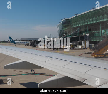 CASELLE, ITALIEN - ca. Juni 2019: Sandro Pertini Flughafen Turin Stockfoto