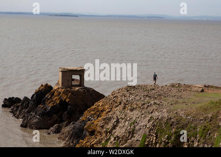 Brean nach unten Fort, Somerset, England Stockfoto