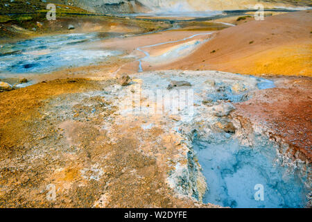 Fumarolenfeld in Namafjall, Island. Stockfoto