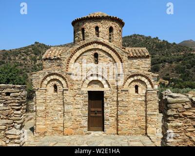 Tempel der Darstellung der Heiligen Maria (Naos tis Panagias) im Dorf Fodele, Kreta, Griechenland. Stockfoto