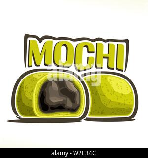 Vektor logo für japanische Nachspeisen Mochi Stock Vektor