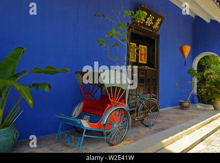 George Town, Penang/Malaysia - 29. Dezember 2007: Cheong Fatt Tze Mansion die blaue Villa auf der lebuh Leith Stockfoto